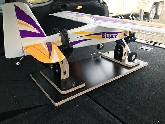 RC model aeroplane stand and support