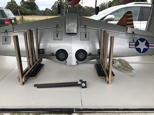 RC model aeroplane stand and support