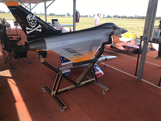 RC model aeroplane stand and support