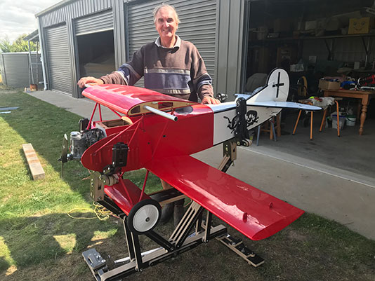 RC model aeroplane stand and support