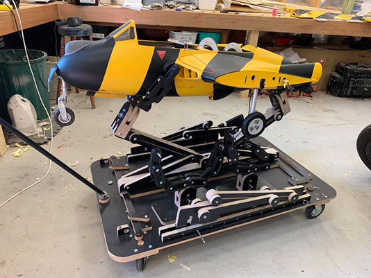 RC model aeroplane stand and support