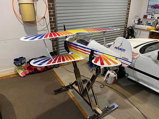 RC model aeroplane stand and support