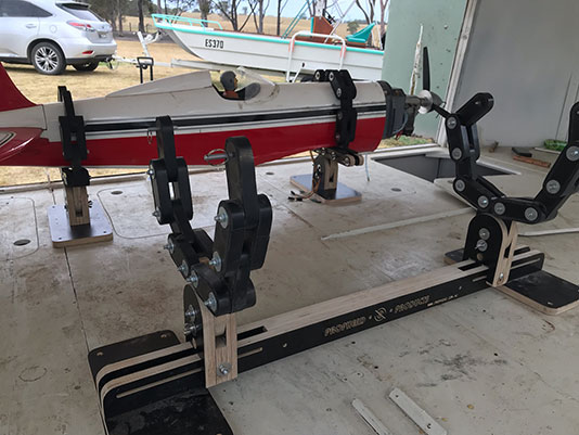 RC model aeroplane stand and support