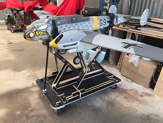 RC model aeroplane stand and support