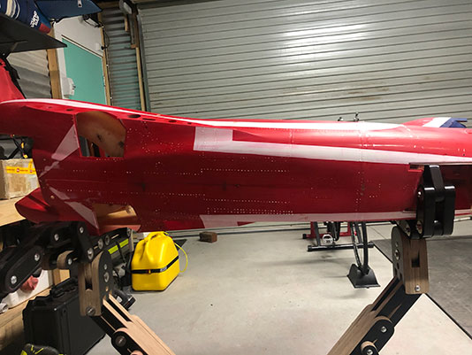 RC model aeroplane stand and support
