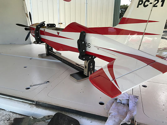 RC model aeroplane stand and support