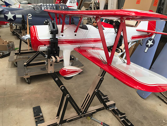 RC model aeroplane stand and support