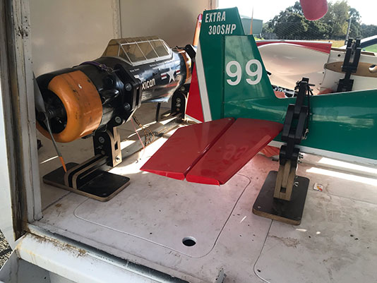 RC model aeroplane stand and support
