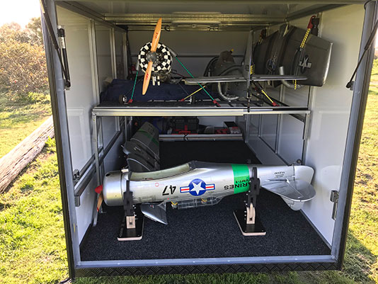 RC model aeroplane stand and support