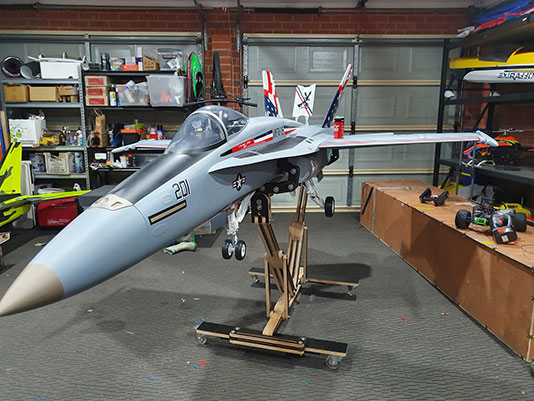 RC model aeroplane stand and support