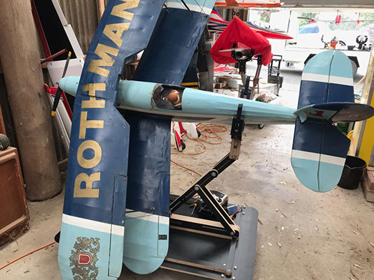 RC model aeroplane stand and support