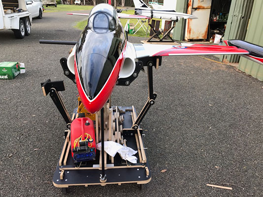 RC model aeroplane stand and support