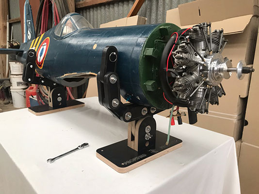 RC model aeroplane stand and support