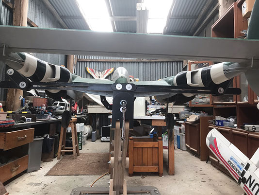RC model aeroplane stand and support