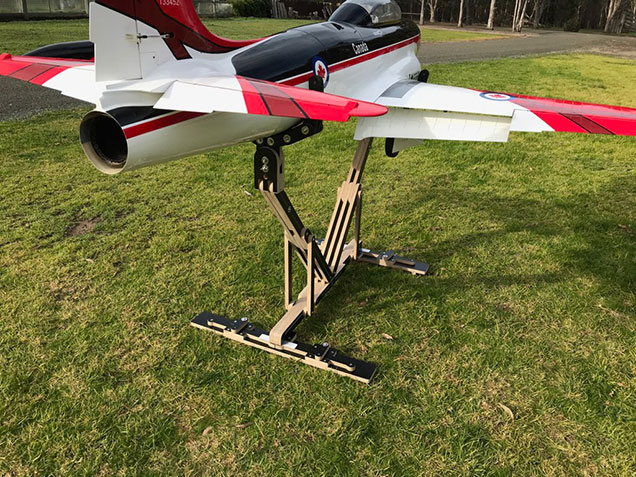 RC model airplane stand and support